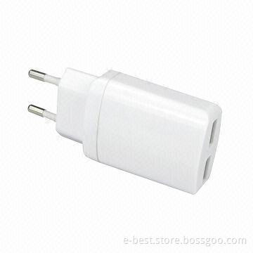 5V/2.4A Dual USB Wall Charger with EU/US/AU Plug